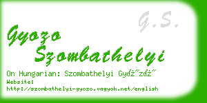 gyozo szombathelyi business card